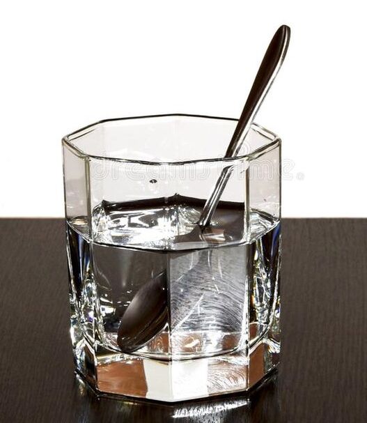 Weicode opgelost in schoon water